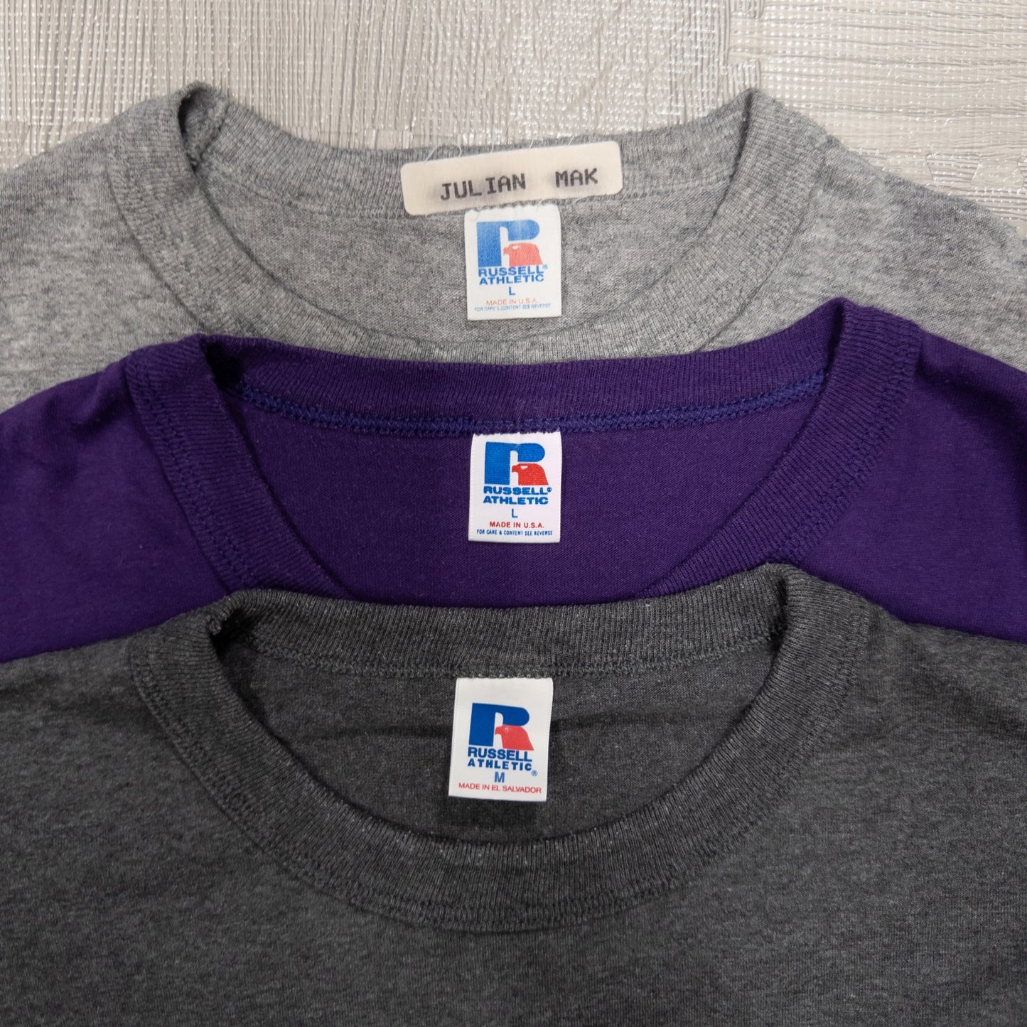 古着卸 現物まとめ売り 洗濯済み ラッセル 半袖Tシャツ 15枚セット(S-XL) w703004