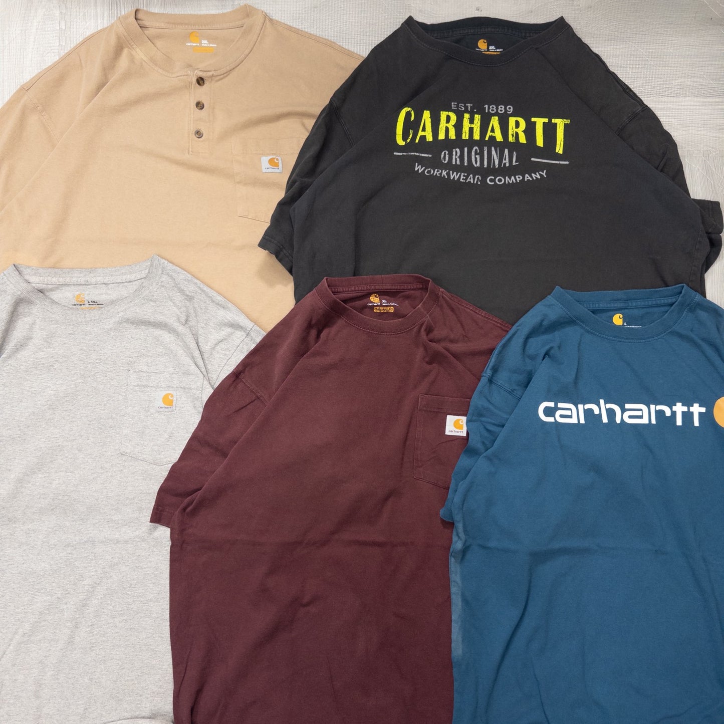 古着卸 現物まとめ売り 洗濯済み カーハート半袖Tシャツ 20枚セット(S-XXXL) w704002