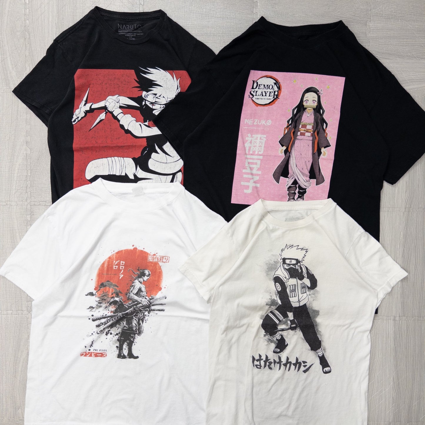 Used clothing wholesale, bulk sale, washed, 16-piece set of 2000s Japan anime short-sleeved T-shirts (XS-XXL) w719005