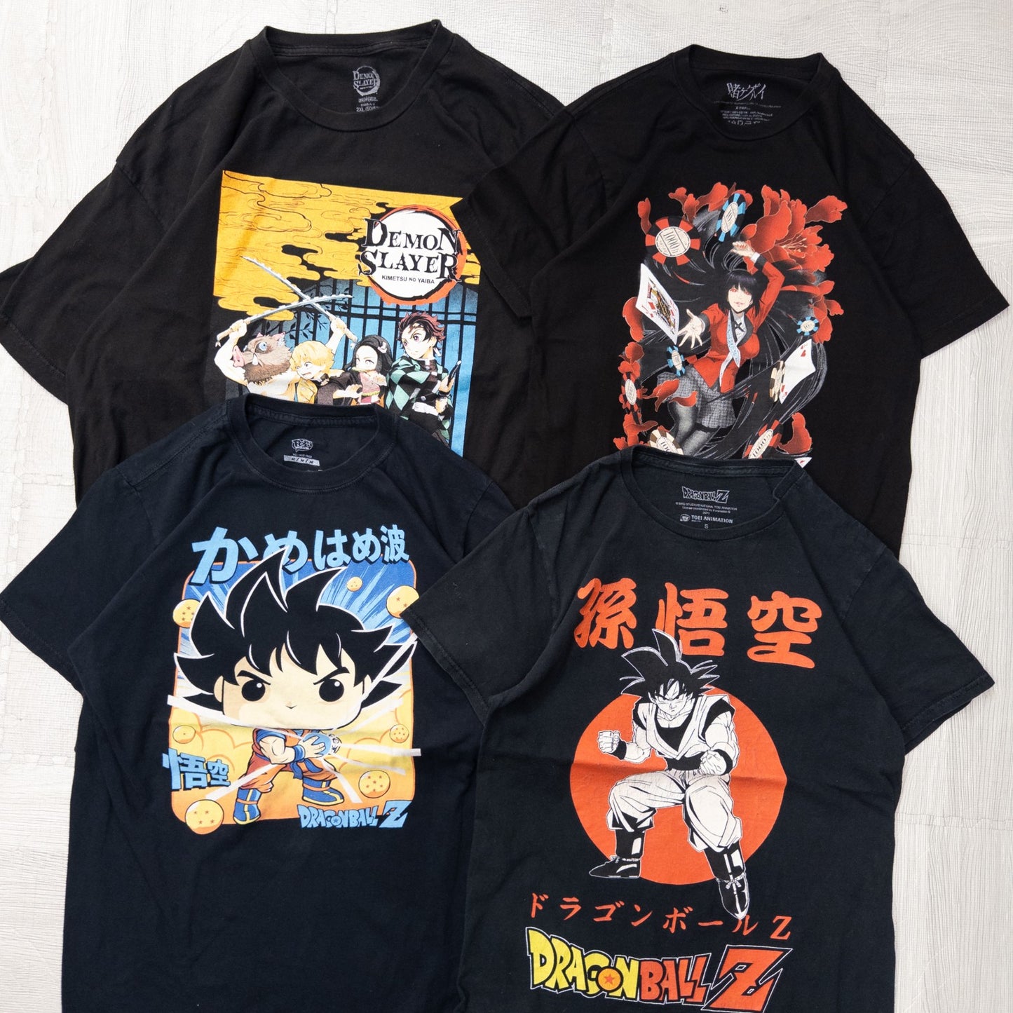 Used clothing wholesale, bulk sale, washed, 16-piece set of 2000s Japan anime short-sleeved T-shirts (XS-XXL) w719005