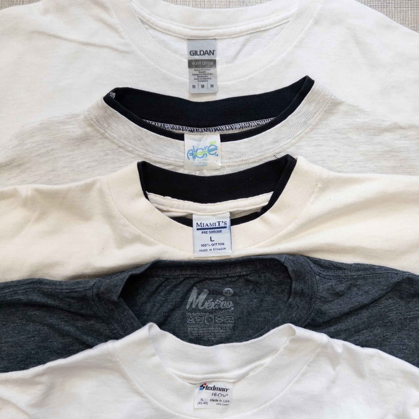 Wholesale Used Clothing, Bulk Sale, Washed, 20-Piece Set of 00s-90s Place Name Short Sleeve T-Shirts (M-XXL) w726001