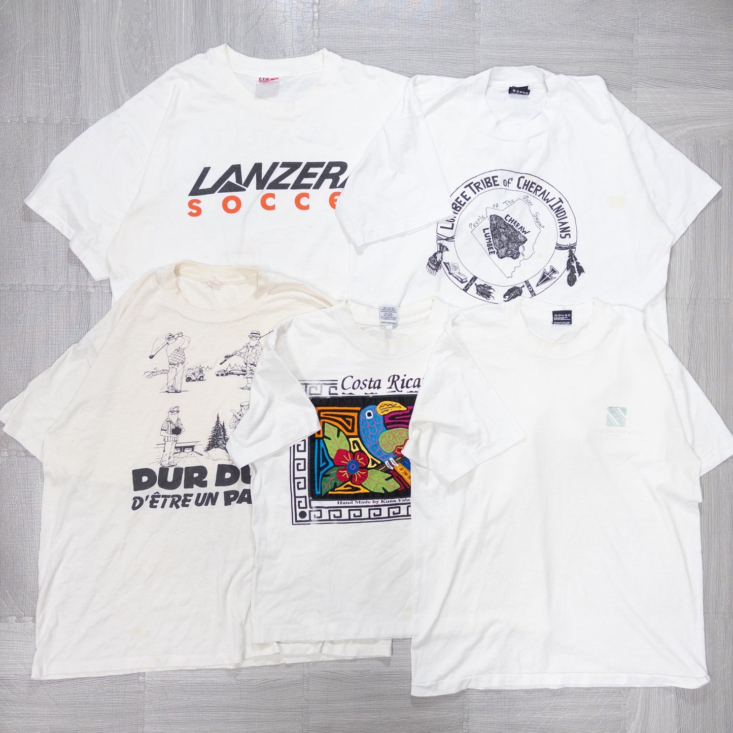 Wholesale Used Clothing, Bulk Sale, Washed, 90s Stained Short Sleeve T-Shirts, Set of 20 (M-XXL) w731005