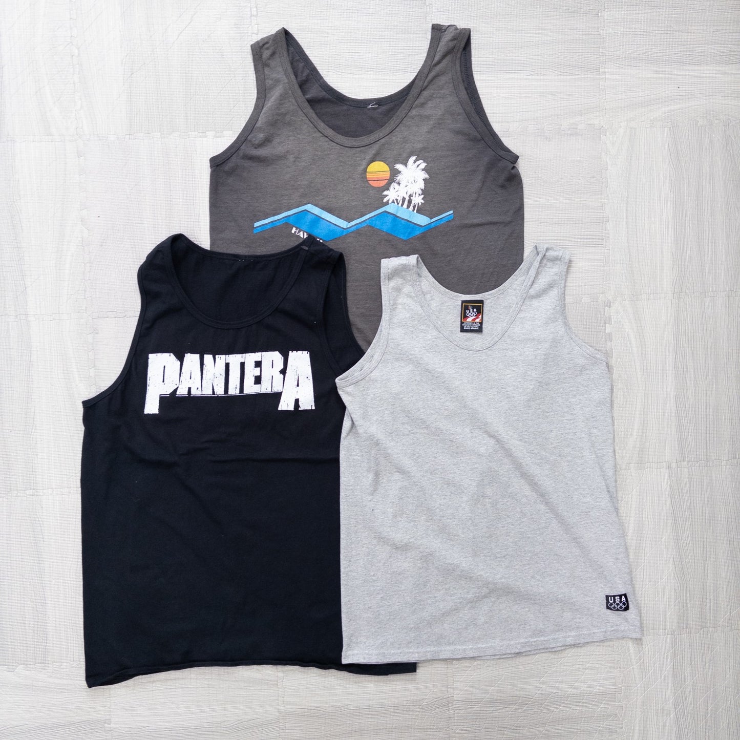 Used Clothing Wholesaler, Bulk Sale, Washed, 11-Piece Set of 90s-00s US Tank Tops (M-XL) w803001