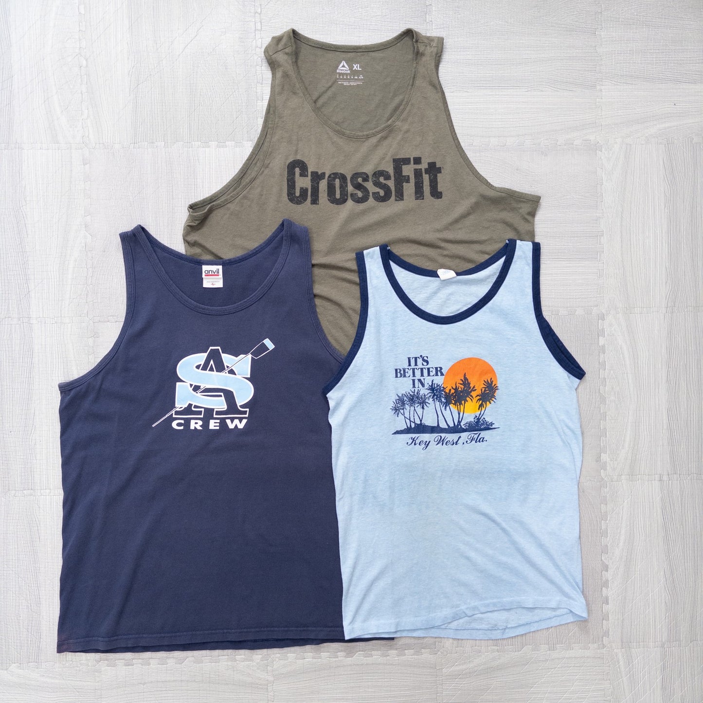 Used Clothing Wholesaler, Bulk Sale, Washed, 11-Piece Set of 90s-00s US Tank Tops (M-XL) w803001
