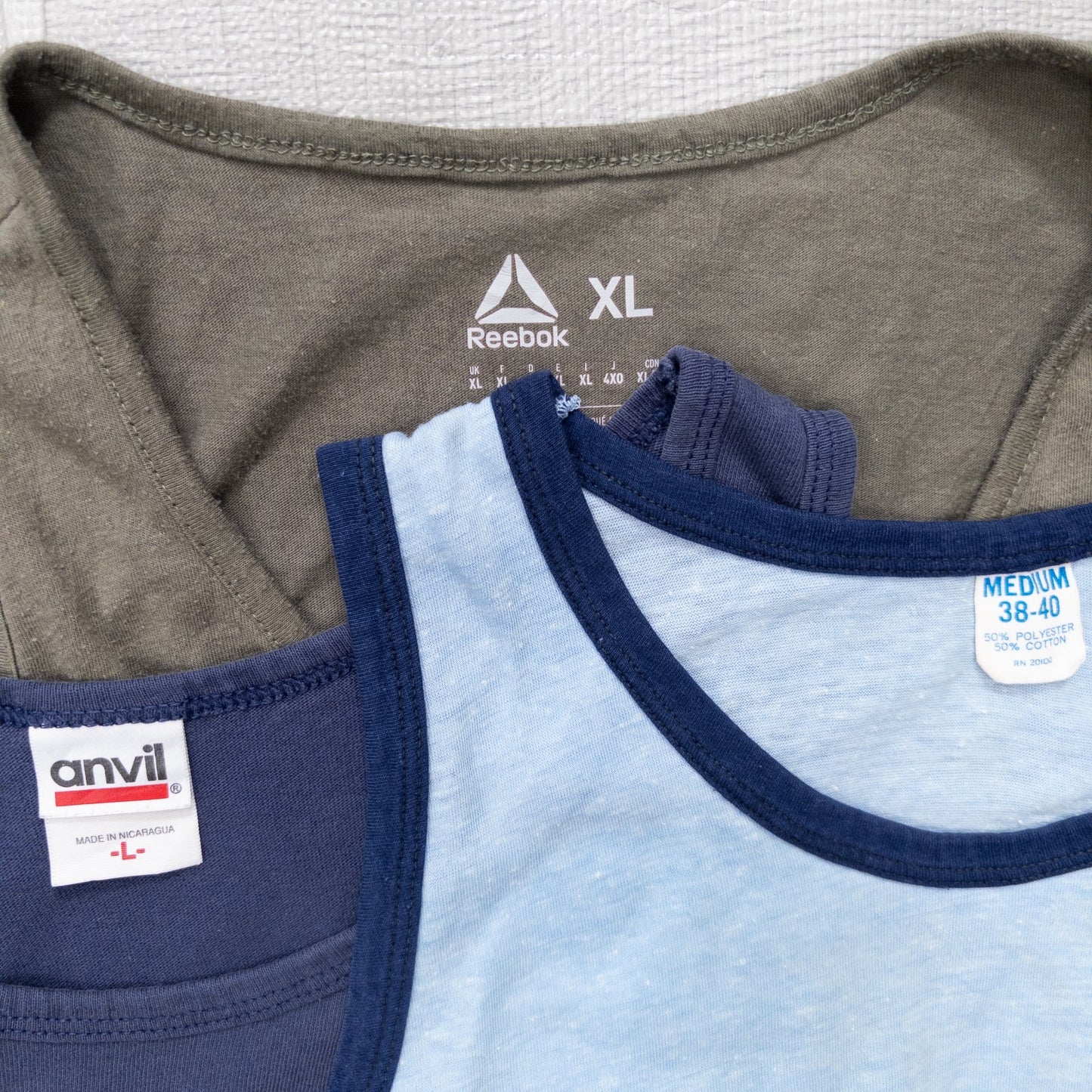 Used Clothing Wholesaler, Bulk Sale, Washed, 11-Piece Set of 90s-00s US Tank Tops (M-XL) w803001
