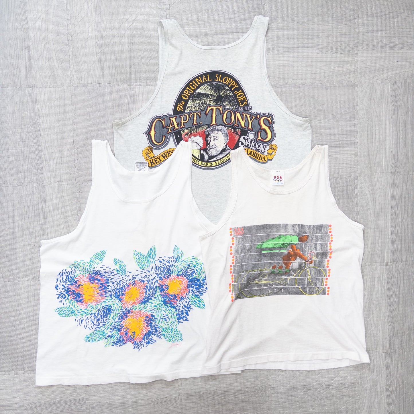 Used Clothing Wholesaler, Bulk Sale, Washed, 11-Piece Set of 90s-00s US Tank Tops (M-XL) w803001