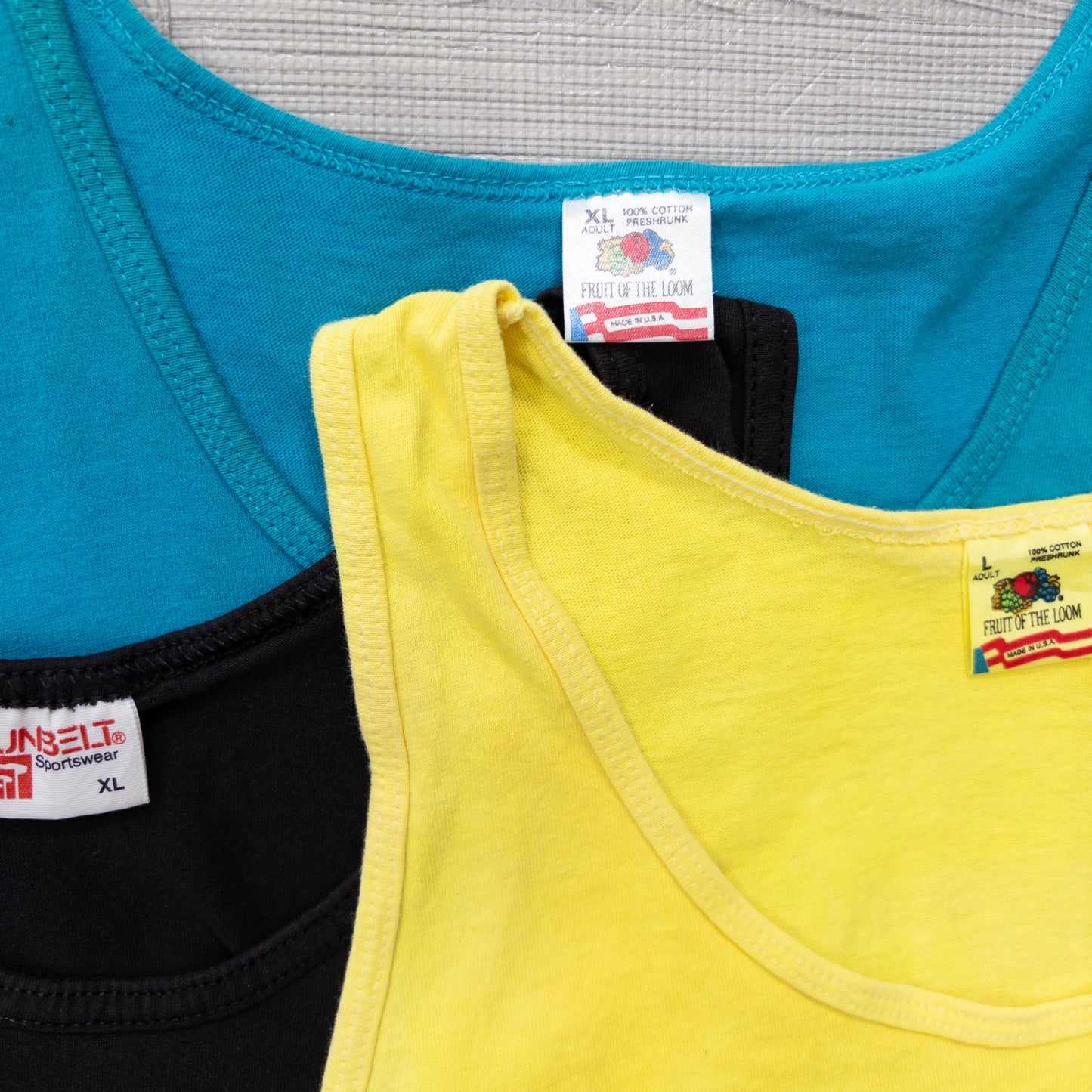 Wholesale Used Clothing, Bulk Sale, Washed, 11-Piece Set of 90s-00s US Tank Tops (M-XL) w803002