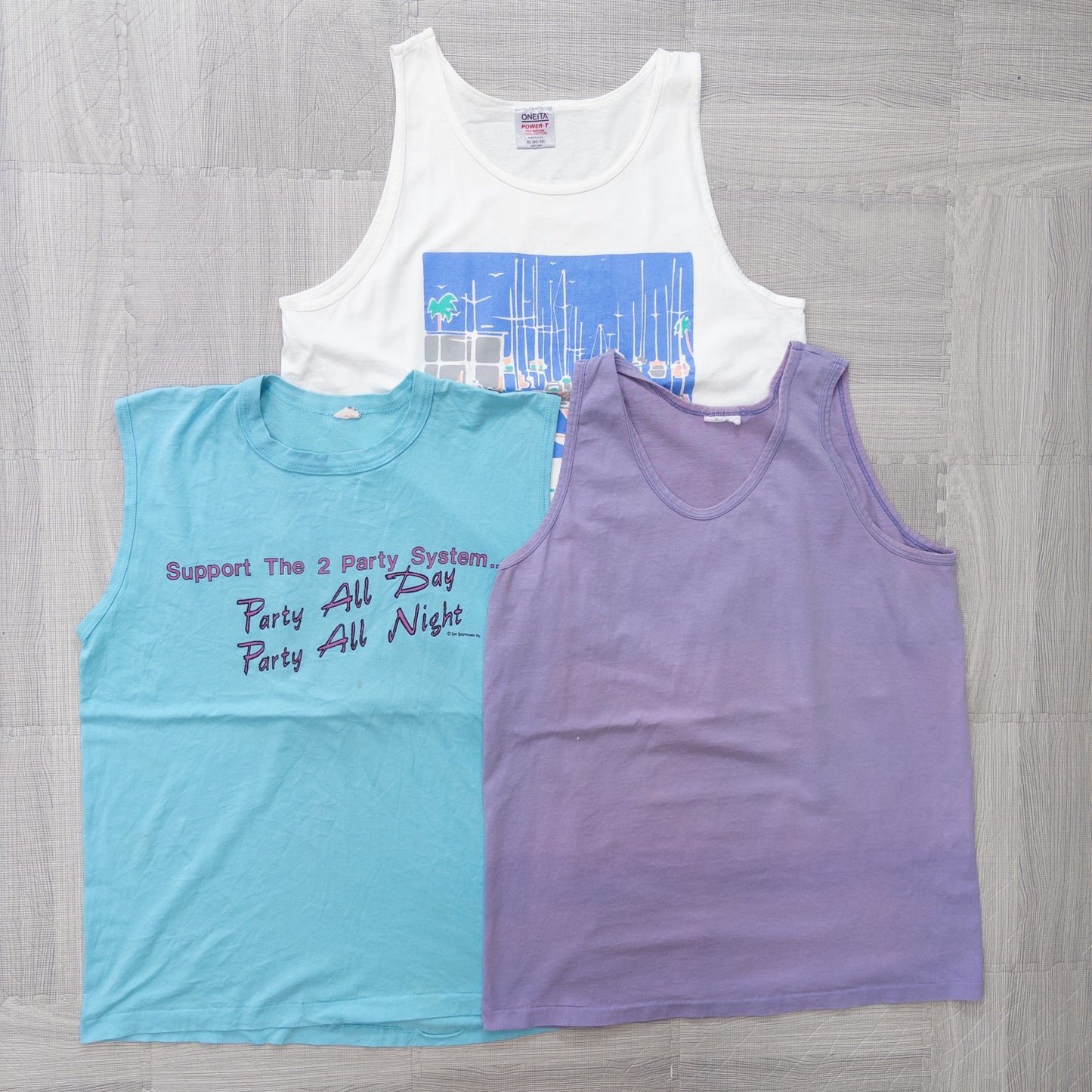 Wholesale Used Clothing, Bulk Sale, Washed, 11-Piece Set of 90s-00s US Tank Tops (M-XL) w803002