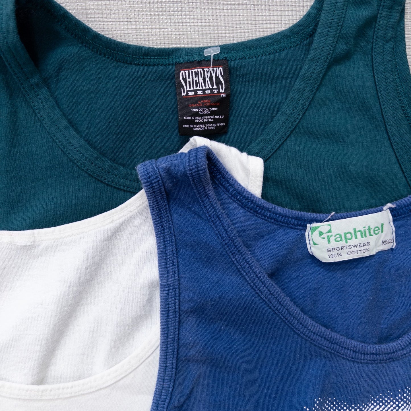 Wholesale Used Clothing, Bulk Sale, Washed, 11-Piece Set of 90s-00s US Tank Tops (M-XL) w803002