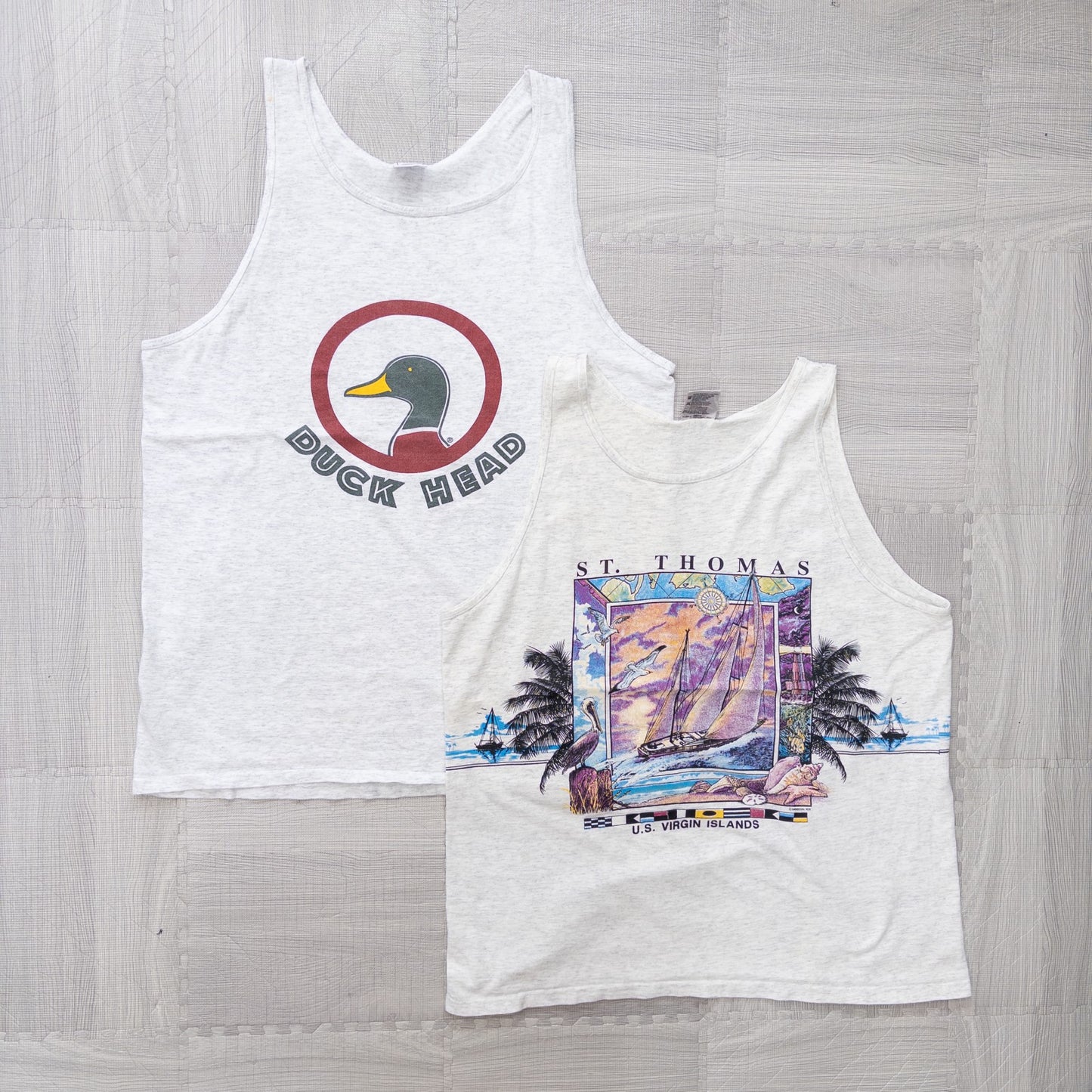 Wholesale Used Clothing, Bulk Sale, Washed, 11-Piece Set of 90s-00s US Tank Tops (M-XL) w803002