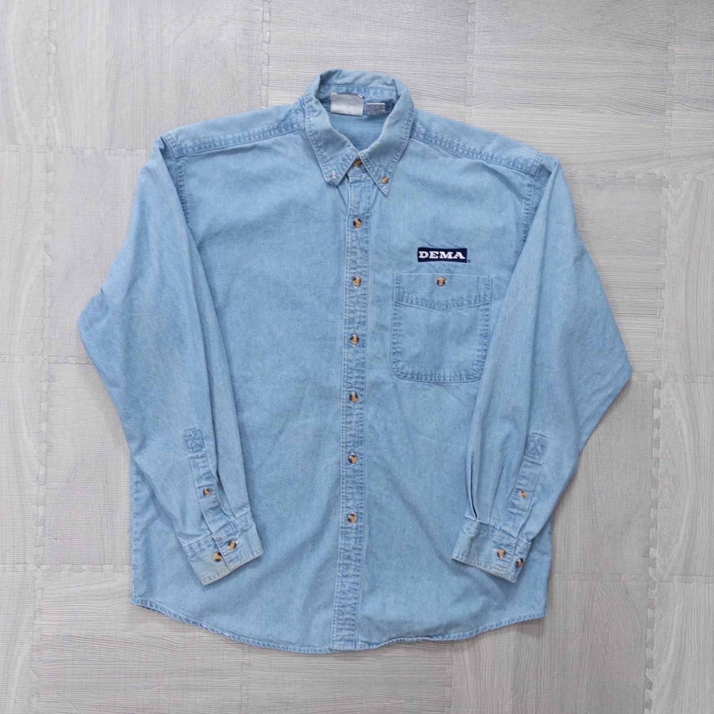 Used Clothing Wholesaler, Bulk Sale, Washed US Long Sleeve Denim Shirts, Set of 6 (S-XL) w803003