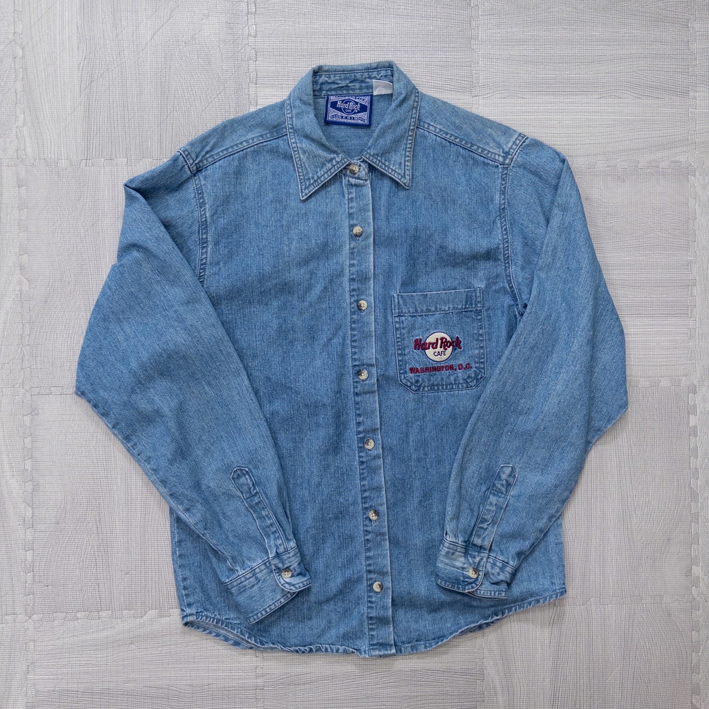 Used Clothing Wholesaler, Bulk Sale, Washed US Long Sleeve Denim Shirts, Set of 6 (S-XL) w803003