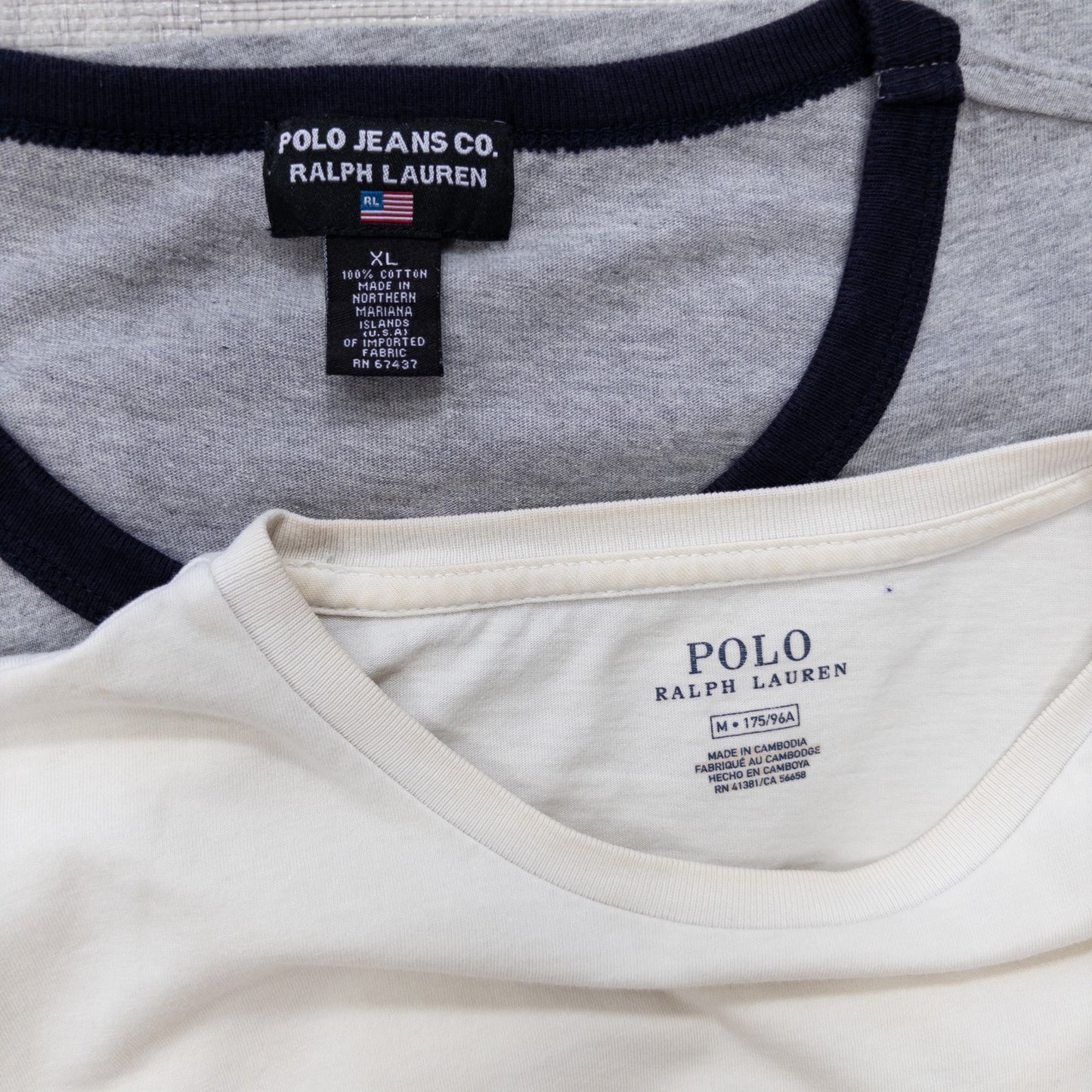 Used clothing wholesale, bulk sale, washed Ralph Lauren long-sleeved T-shirts, set of 8 (S-XXL) w803006