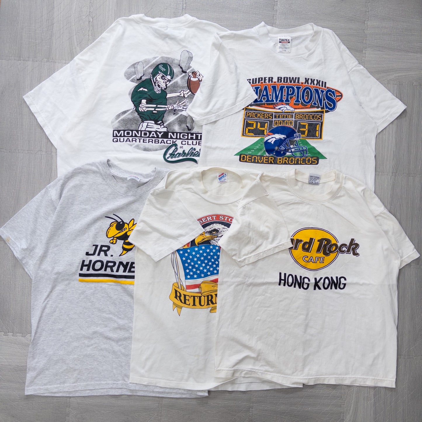 Used clothing wholesale bulk sale, washed, stained 2000s short-sleeved T-shirts, set of 21 (S-XXL) w803008