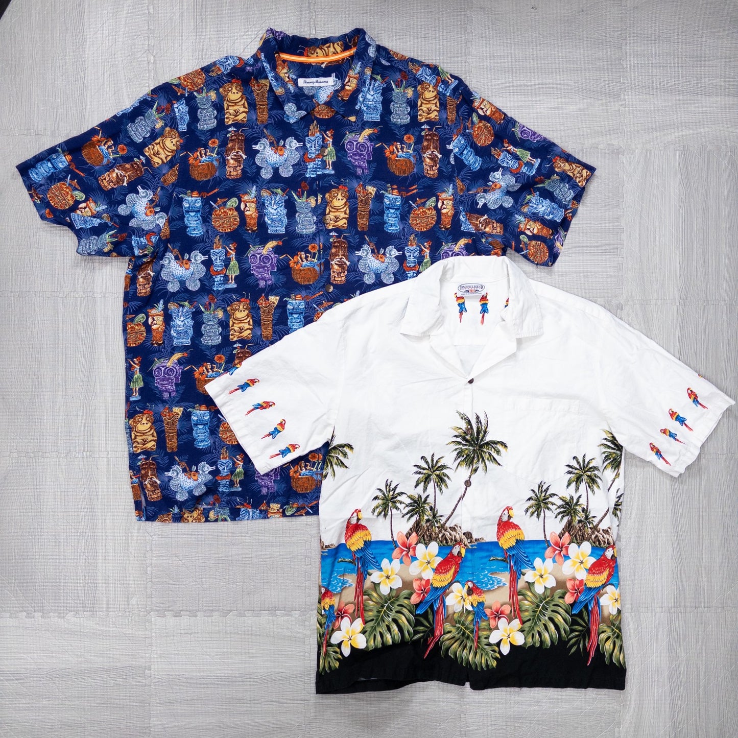 Used clothing wholesale bulk sale, washed short-sleeved aloha shirts, set of 8 (M-XXL) w808003