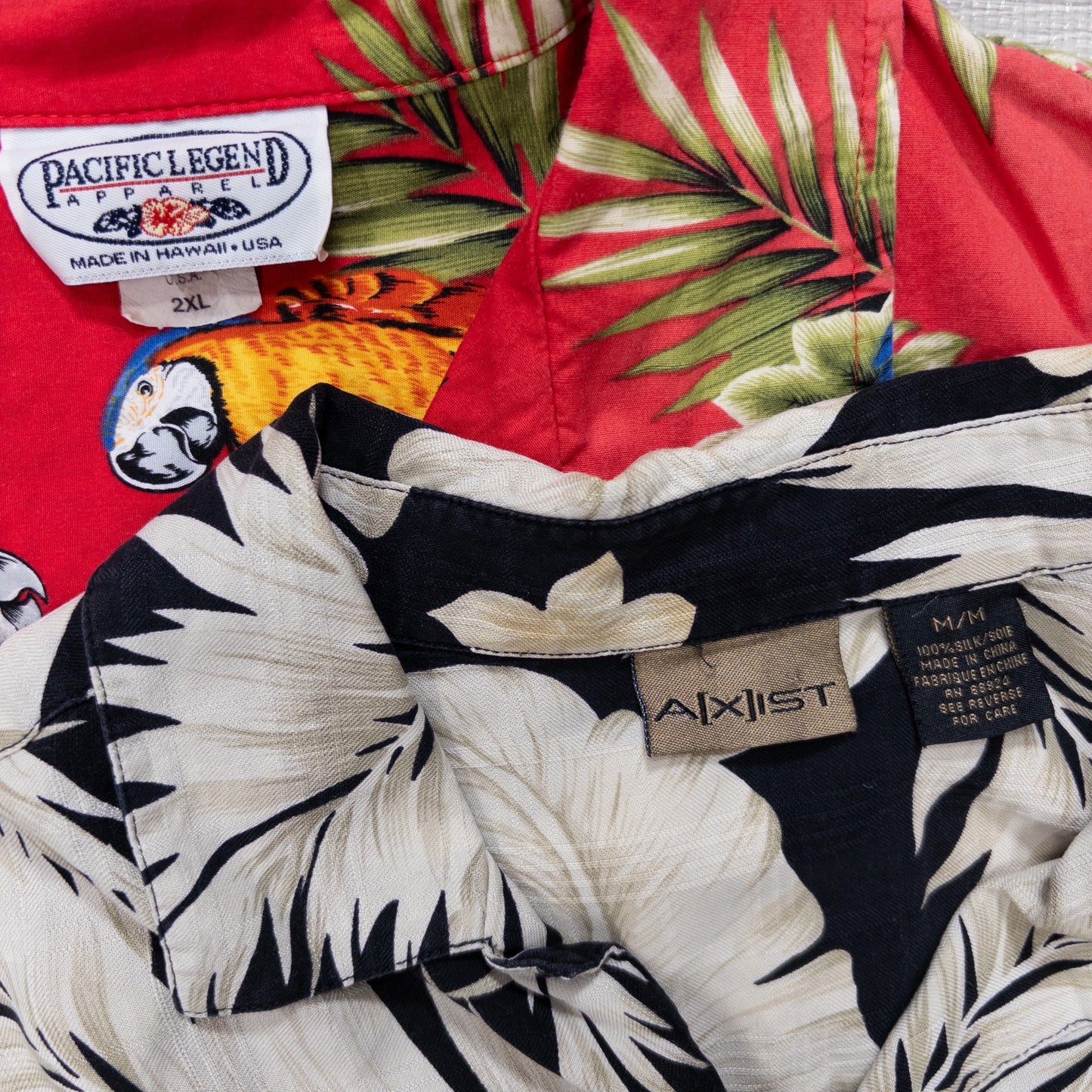 Used clothing wholesale bulk sale, washed short-sleeved aloha shirts, set of 8 (M-XXL) w808003
