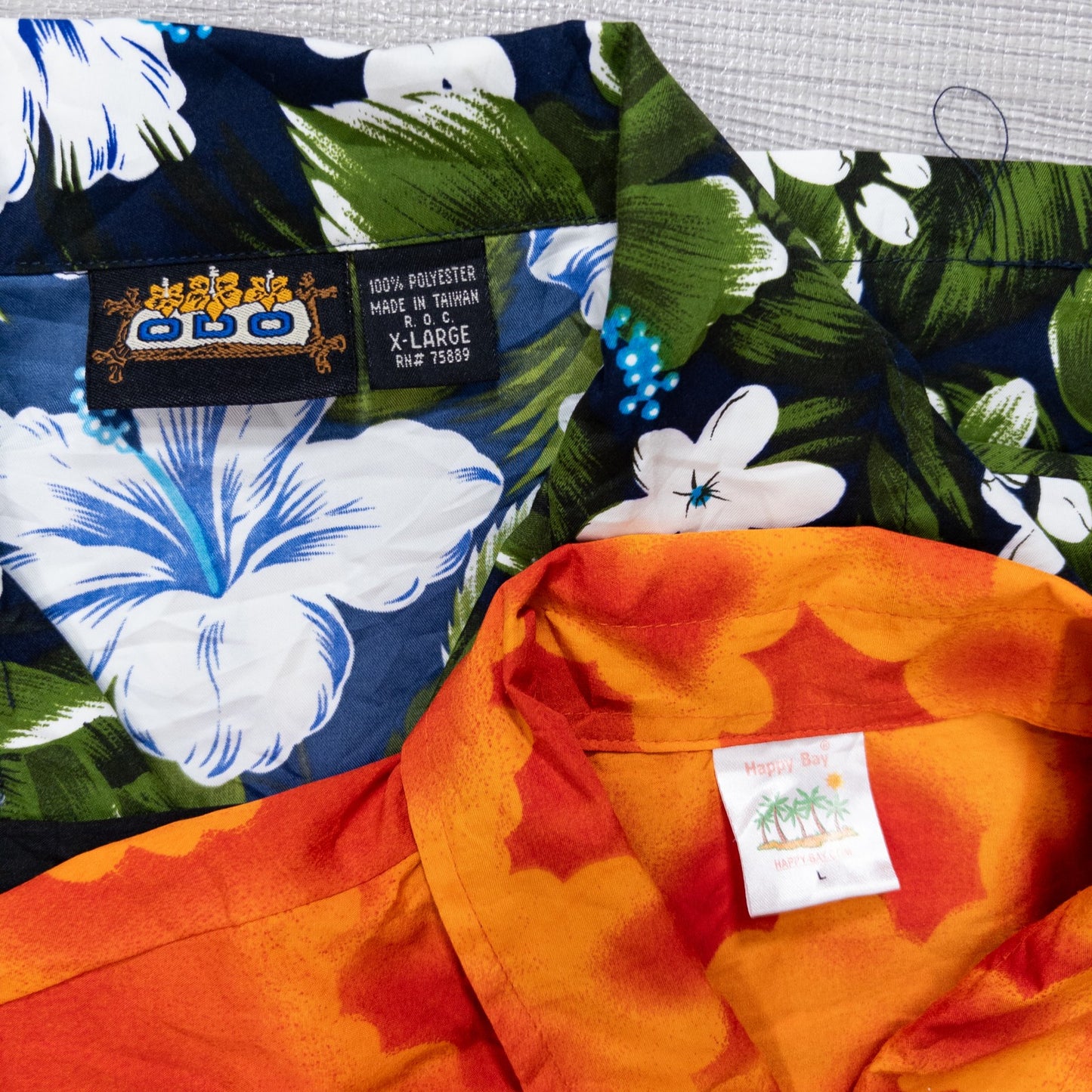 Used clothing wholesale bulk sale, washed short-sleeved aloha shirts, set of 8 (M-XXL) w808003