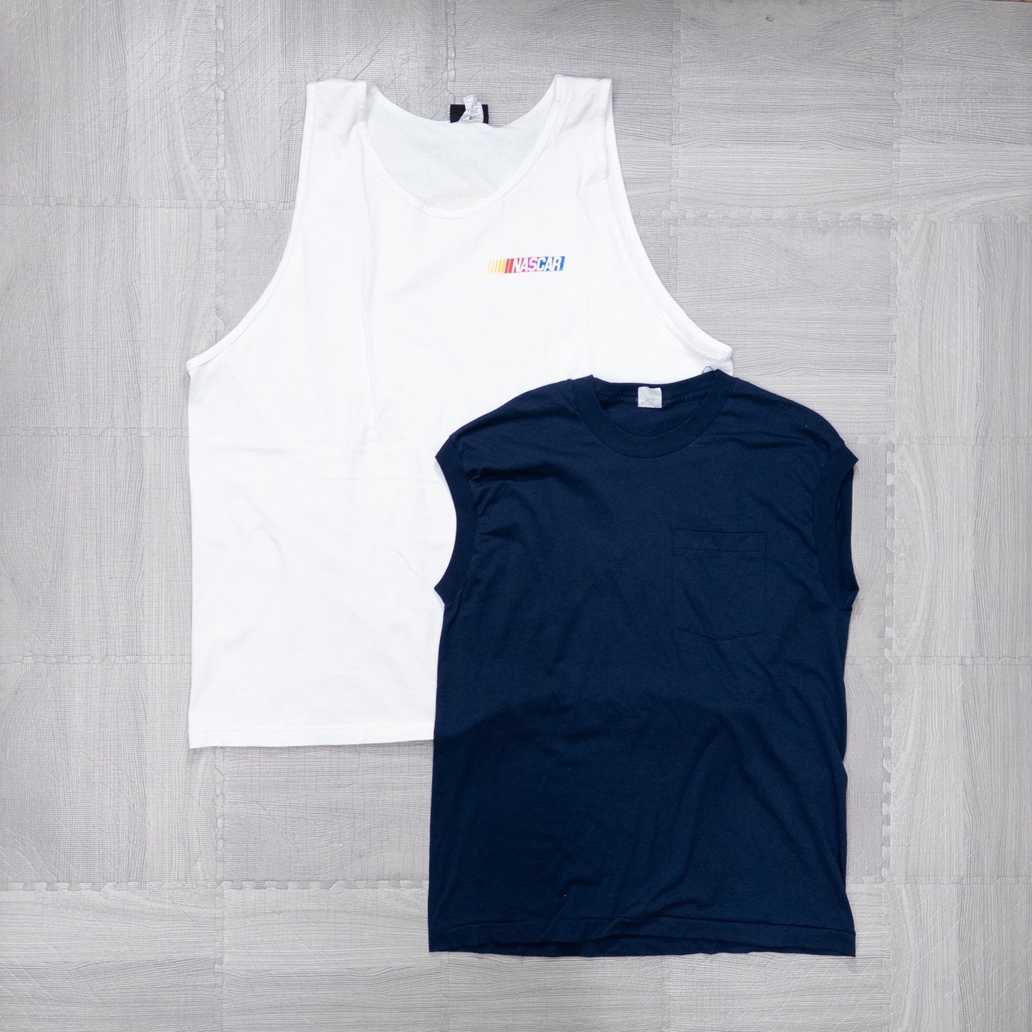 Used Clothing Wholesaler, Bulk Sale, Washed US Sleeveless Shirts, Set of 8 (S-XXXXL) w804001
