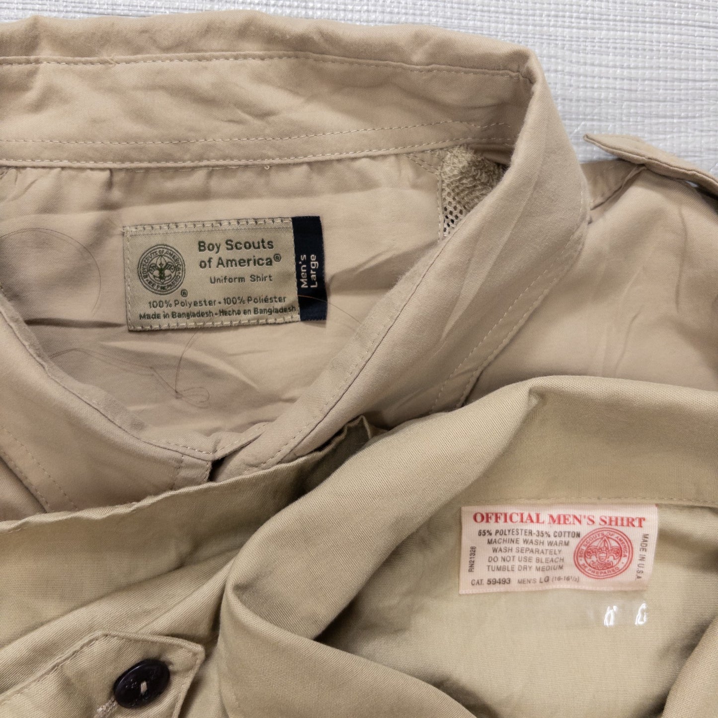 Used clothing wholesale, bulk sale, washed US Boy Scout short-sleeved shirts, set of 9 (S-XXL) w808005