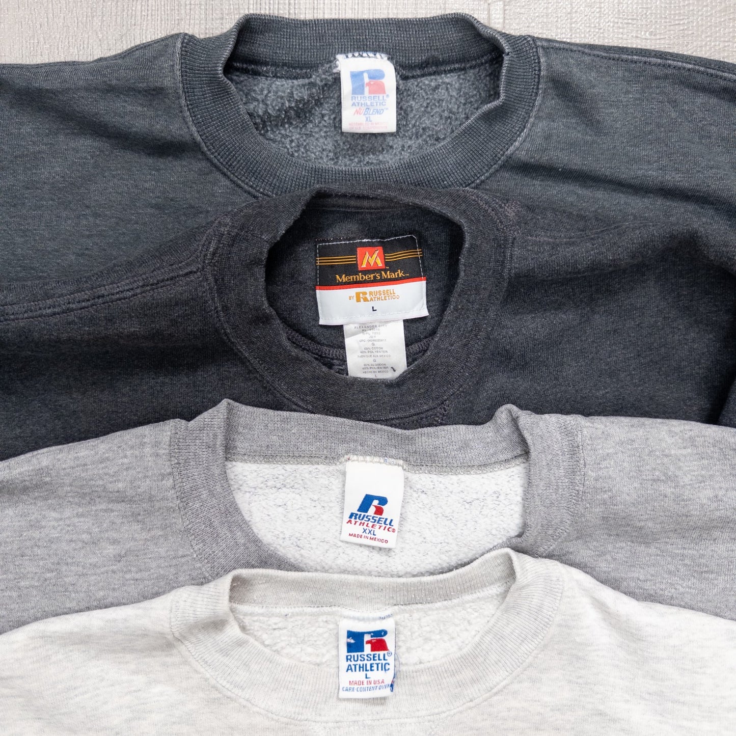 古着卸 現物まとめ売り 洗濯済み 90s~00s RUSSELL ラッセル 無地スウェット 17枚セット(L-XXL) w822001