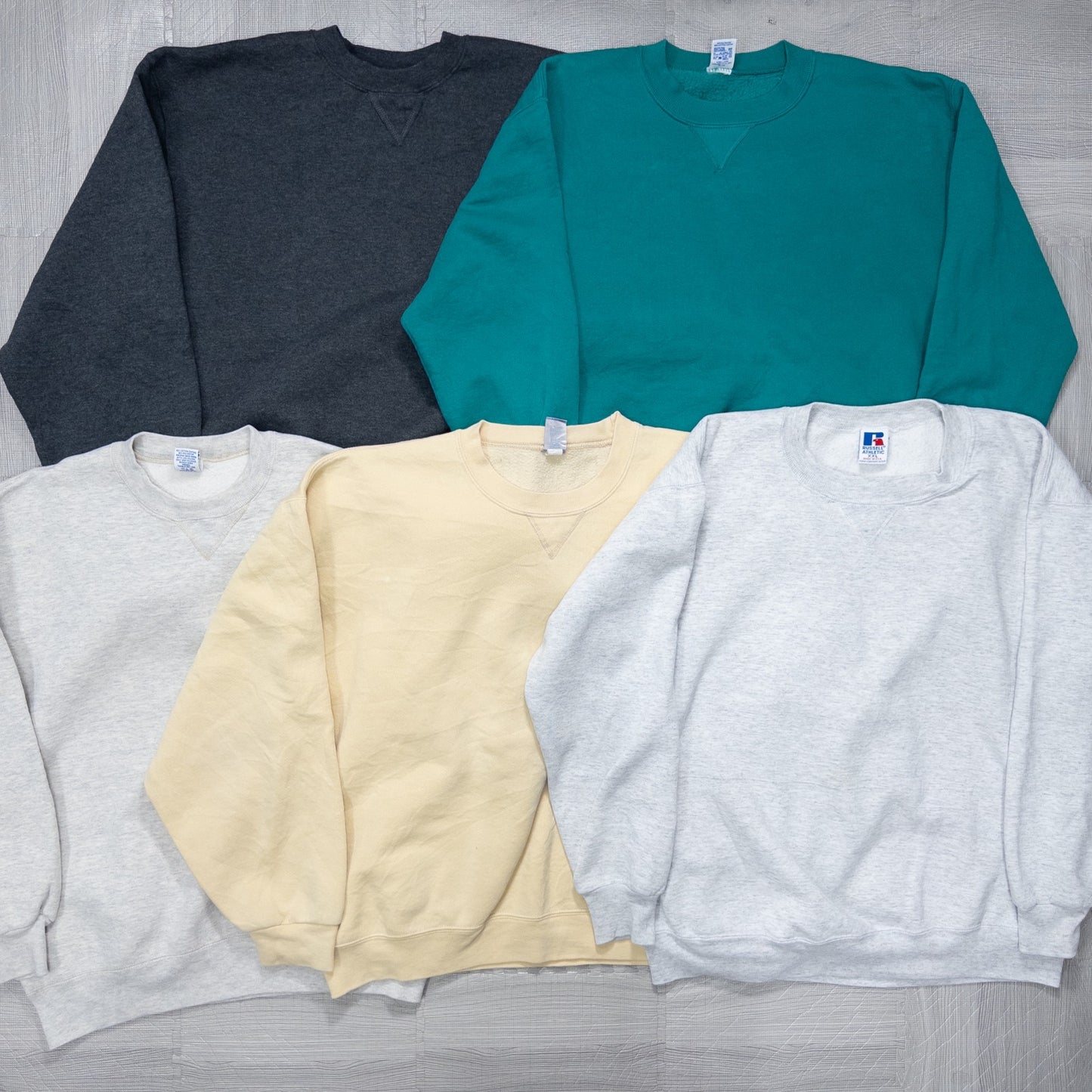 古着卸 現物まとめ売り 洗濯済み 90s~00s RUSSELL ラッセル 無地スウェット 17枚セット(L-XXL) w822001