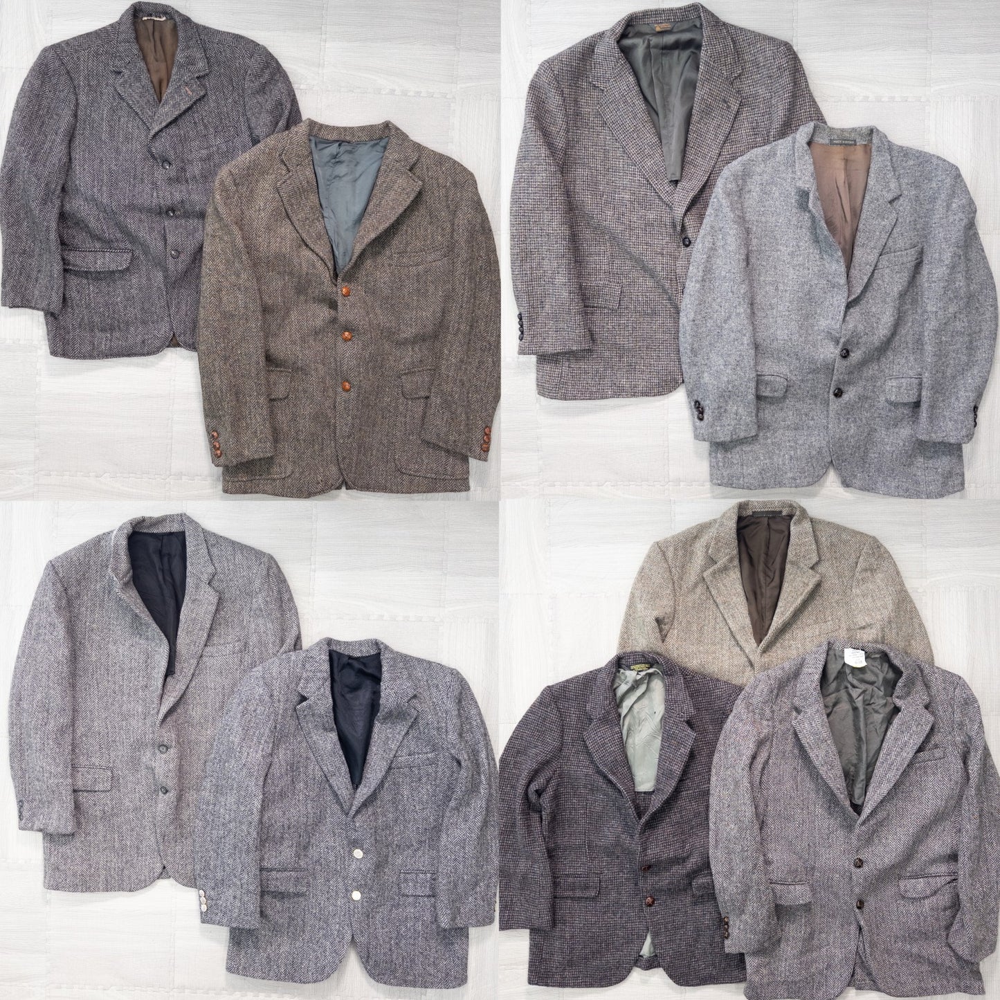 Used Harris Tweed Tailored Jackets (Sizes M-XXL) - Set of 9 (W920003) - Bulk Sale