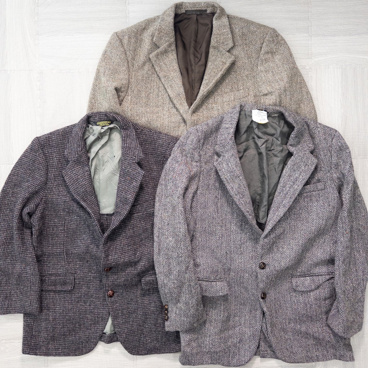 Used Harris Tweed Tailored Jackets (Sizes M-XXL) - Set of 9 (W920003) - Bulk Sale