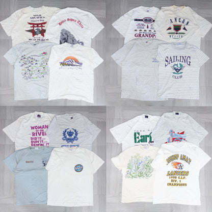 90's シミありTシャツ（白・グレー系）16pcs w0424002