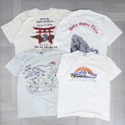 90's シミありTシャツ（白・グレー系）16pcs w0424002