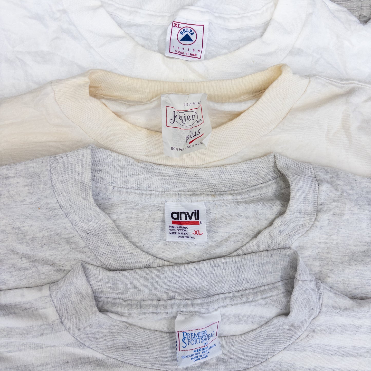 90's シミありTシャツ（白・グレー系）16pcs w0424002