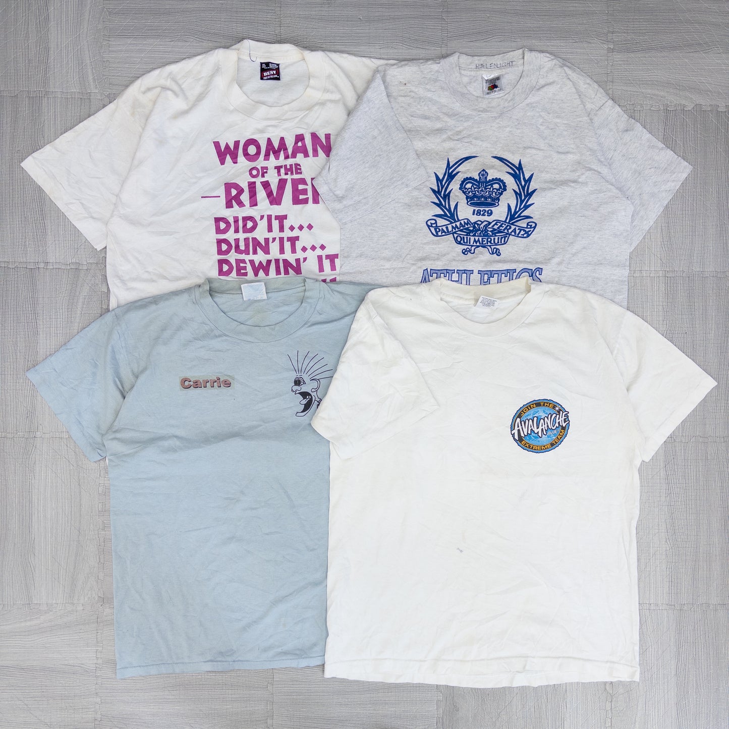 90's シミありTシャツ（白・グレー系）16pcs w0424002