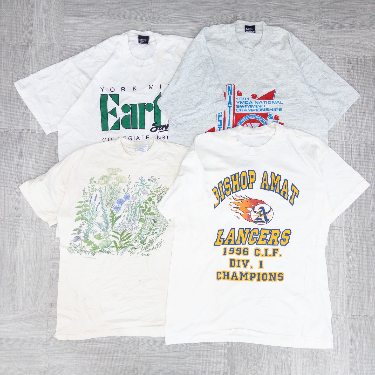 90's シミありTシャツ（白・グレー系）16pcs w0424002