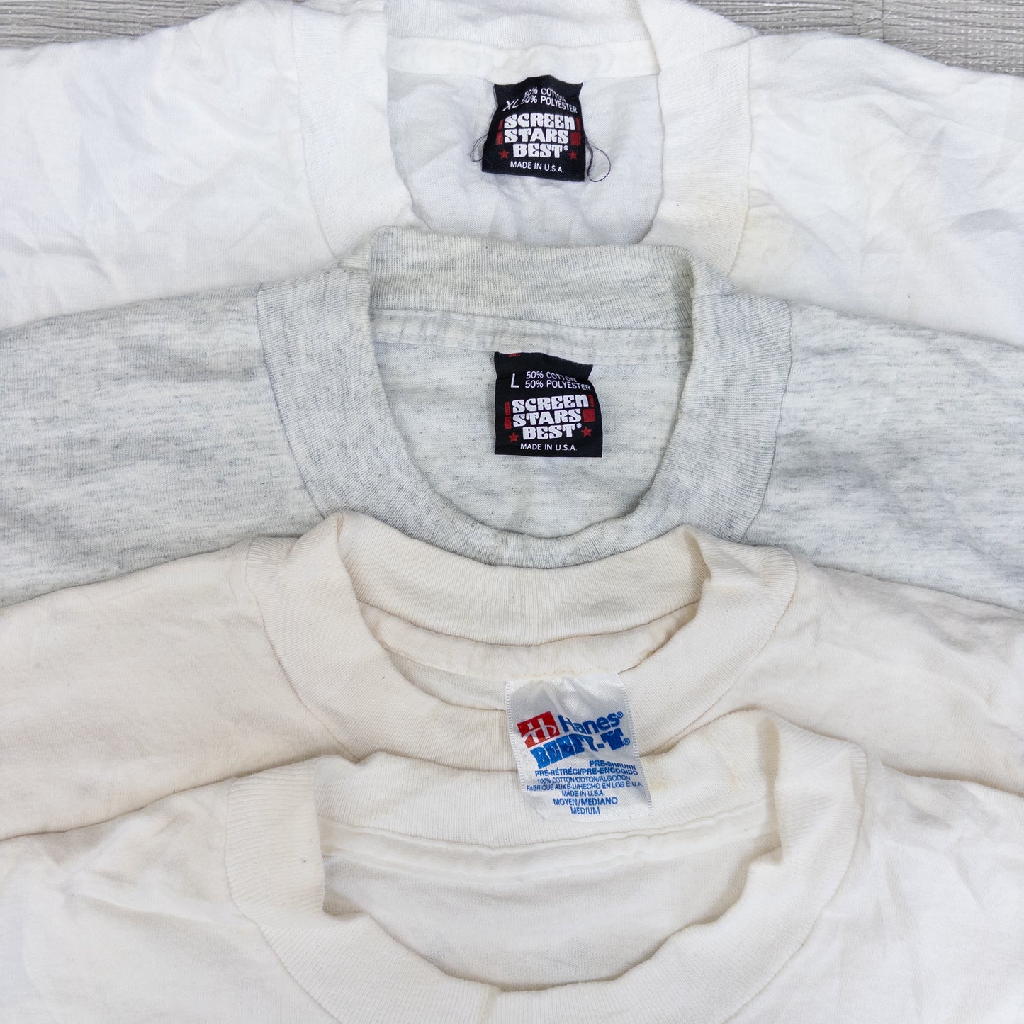 90's シミありTシャツ（白・グレー系）16pcs w0424002
