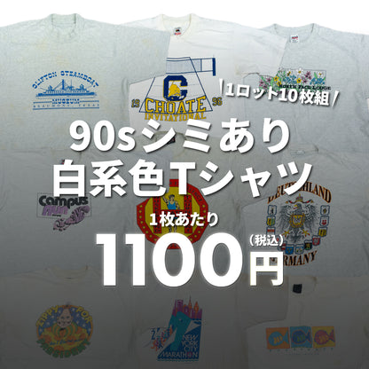 【2日間限定】90s シミあり白系色Tシャツ（10枚組）