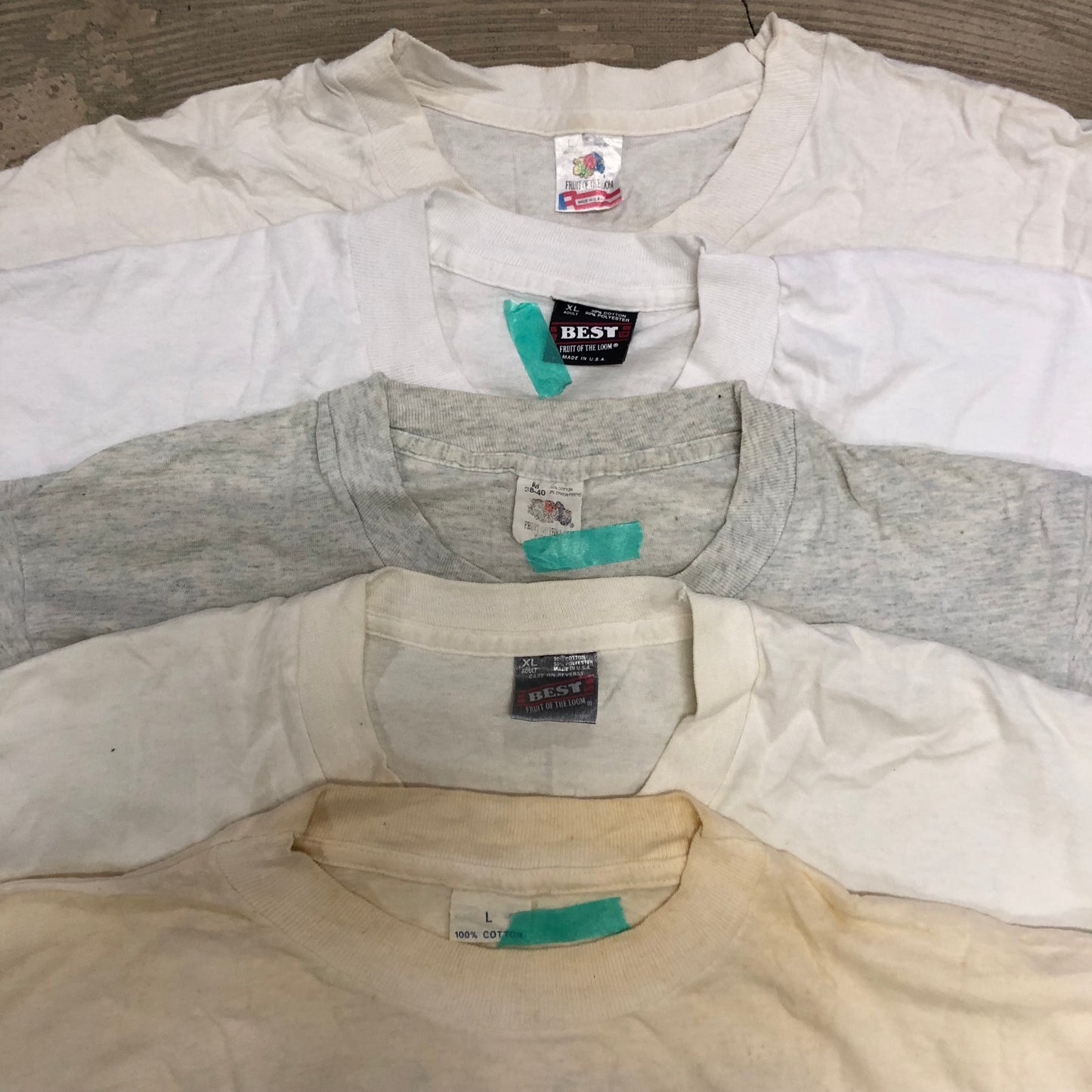 [現物] 90-00s 白系Tシャツ(シミあり) 20pcs E0709002