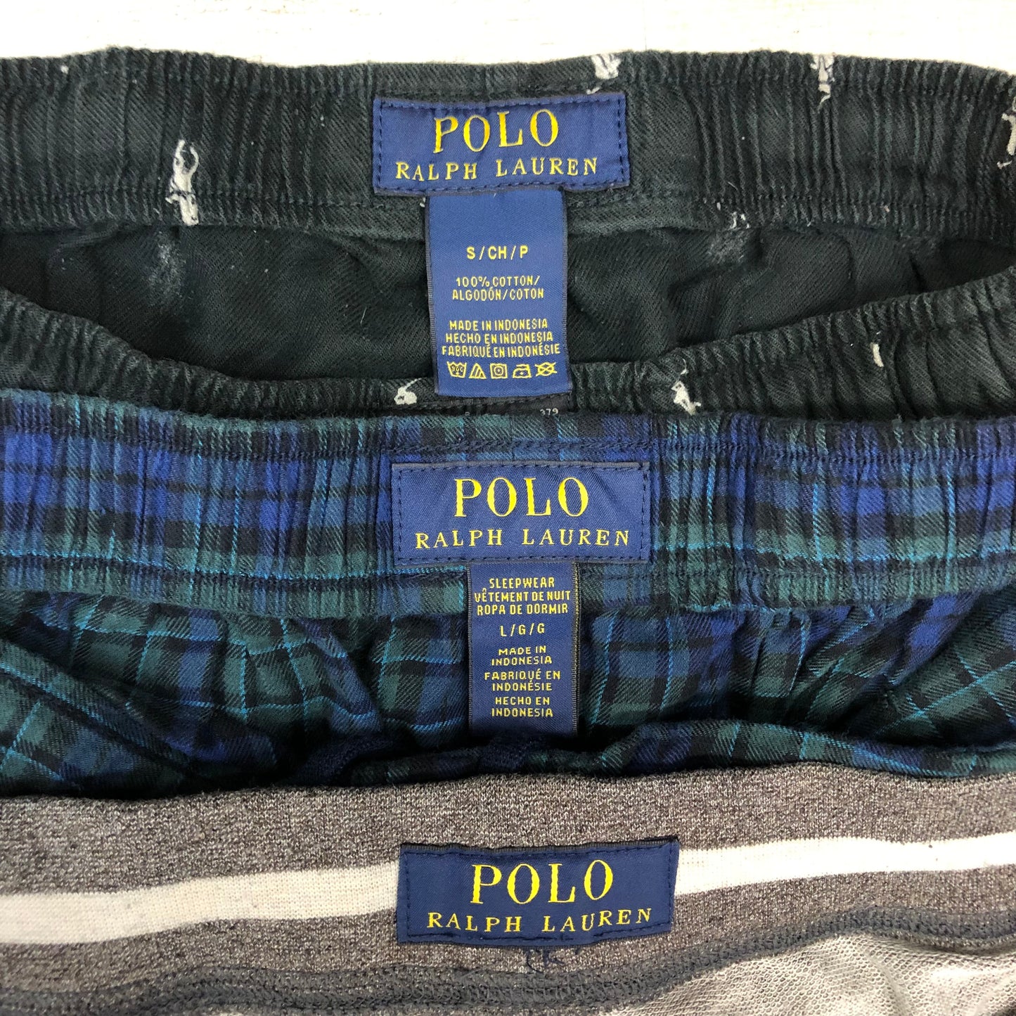 [現物] ラルフローレンパジャマパンツ(柄ミックス) 12pcs H0819004