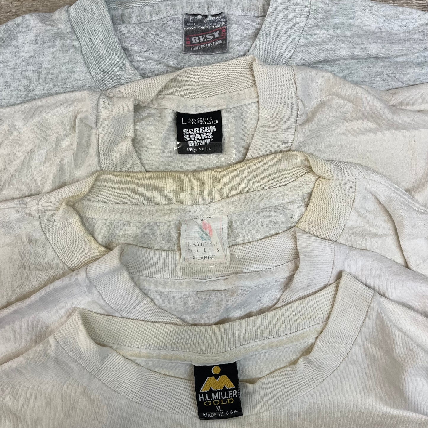 [現物] 90s 白Tシャツ(シミあり) 20pcs C0713004
