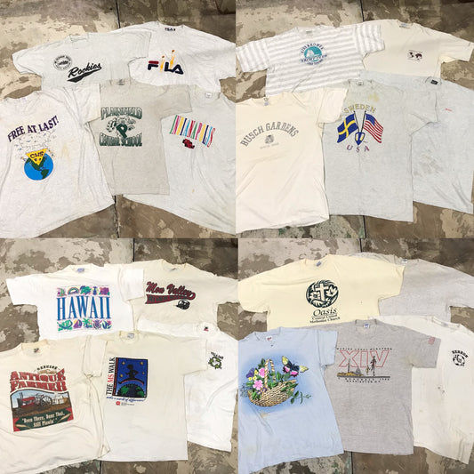 [現物] 90s 白系Tシャツ(シミあり) 20pcs D0622006