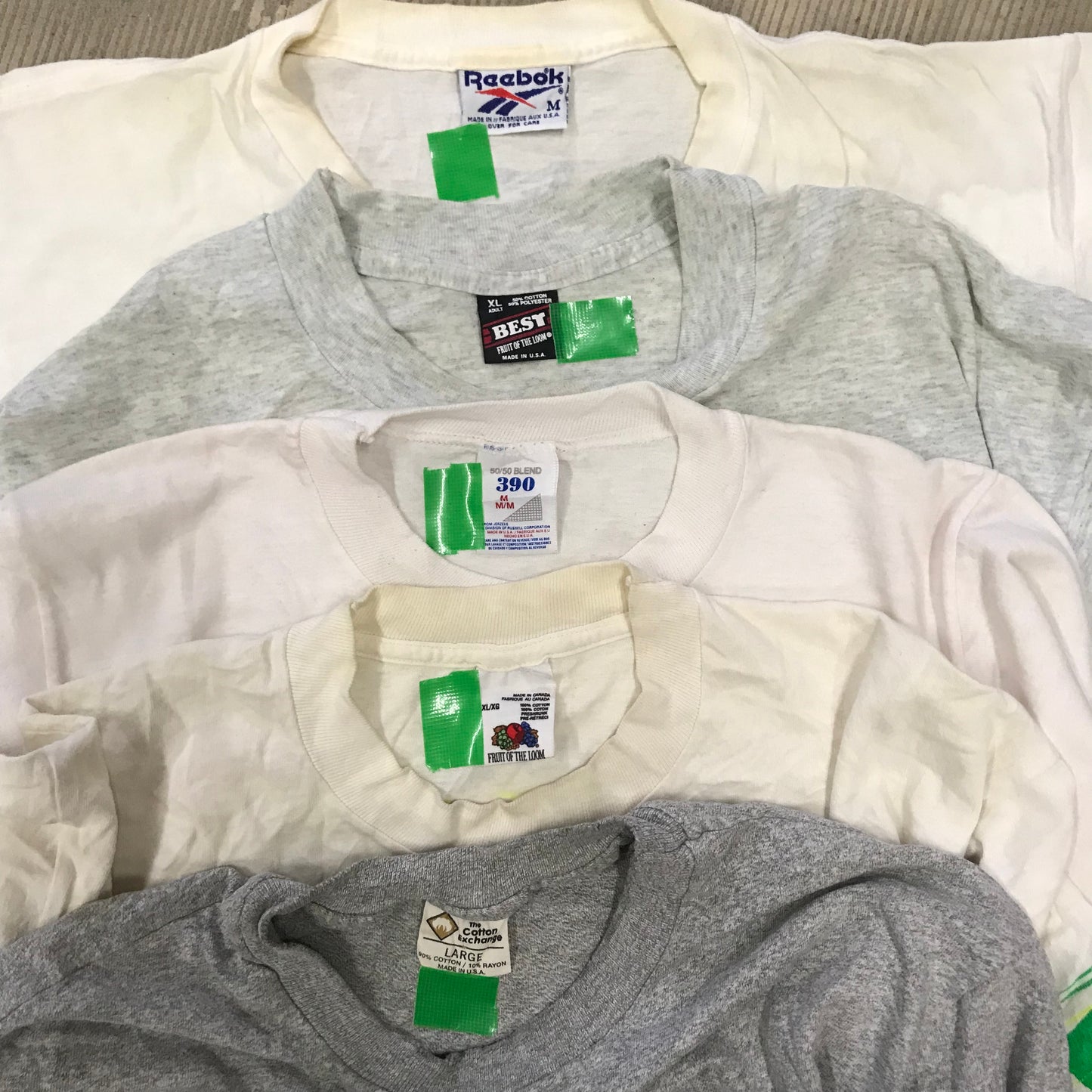 [現物] 90年代 白Tシャツ(シミあり) 20pcs H0810003