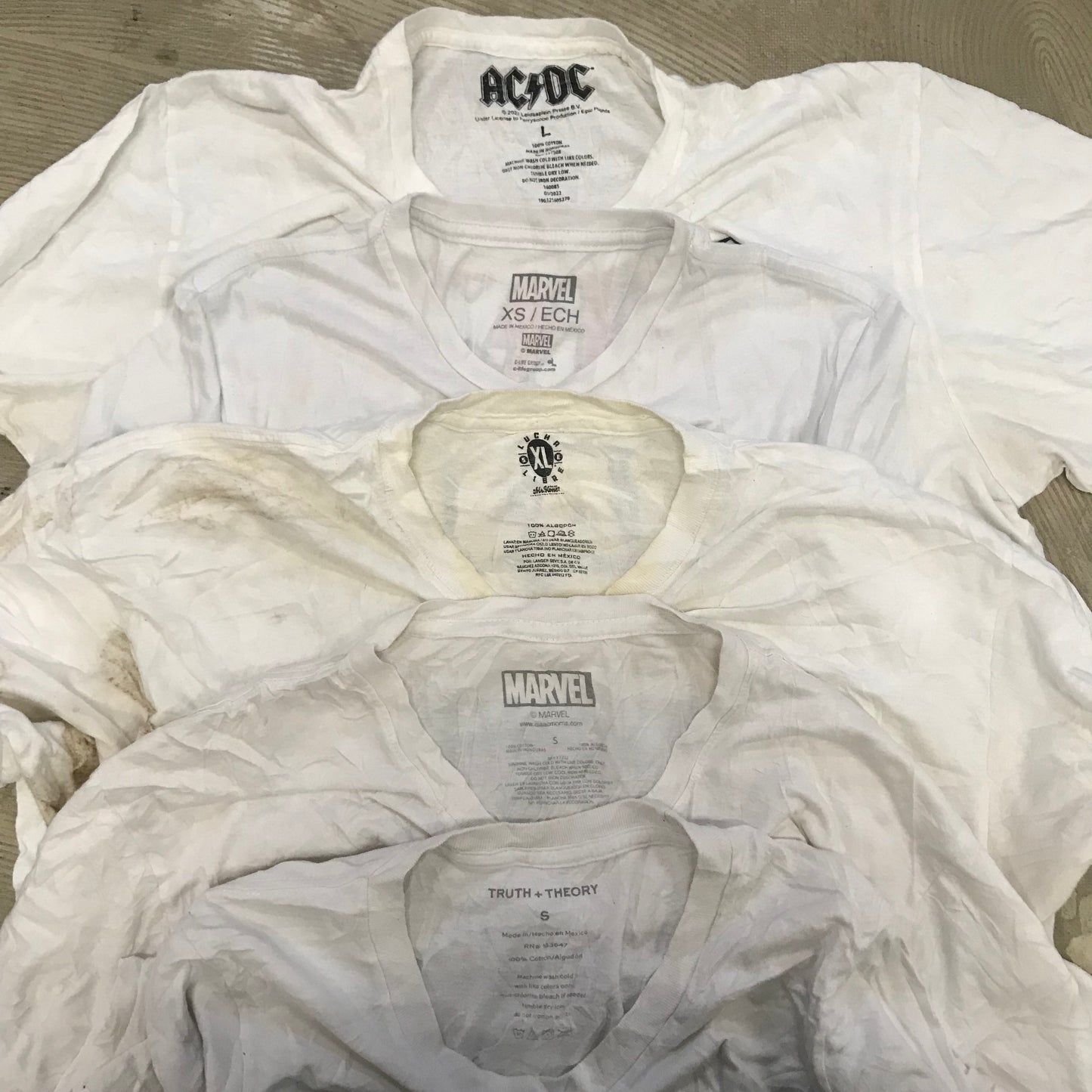 [現物] 00s 白Tシャツ(シミあり) 20pcs D0716003