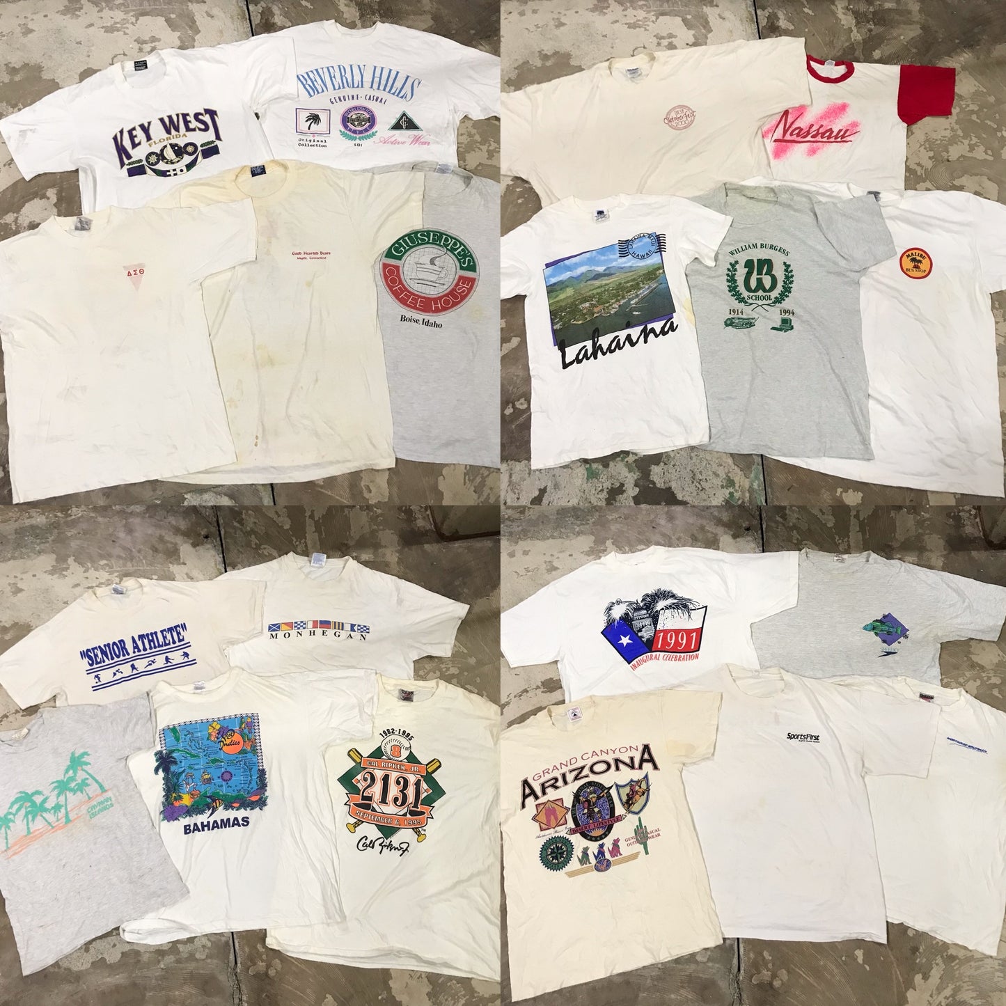 [現物] 90s 白系Tシャツ(シミあり) 20pcs D0622004