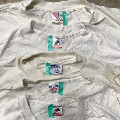 [現物] 90s 白Tシャツ(シミあり) 20pcs D0713005