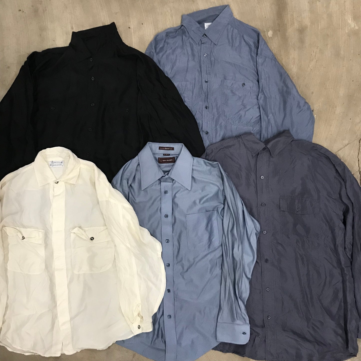 [現物] 長袖テロシャツ/ポリ/シルク/レーヨン 20pcs H0727001