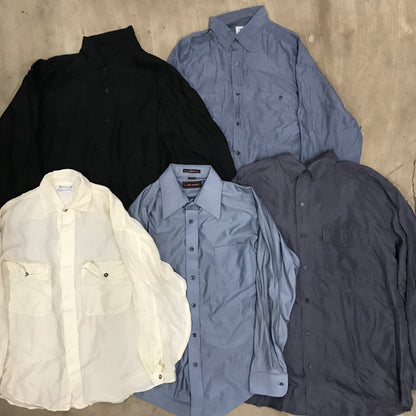 [現物] 長袖テロシャツ/ポリ/シルク/レーヨン 20pcs H0727001