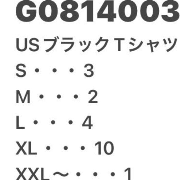 [現物] US ブラックTシャツ 20pcs G0814003