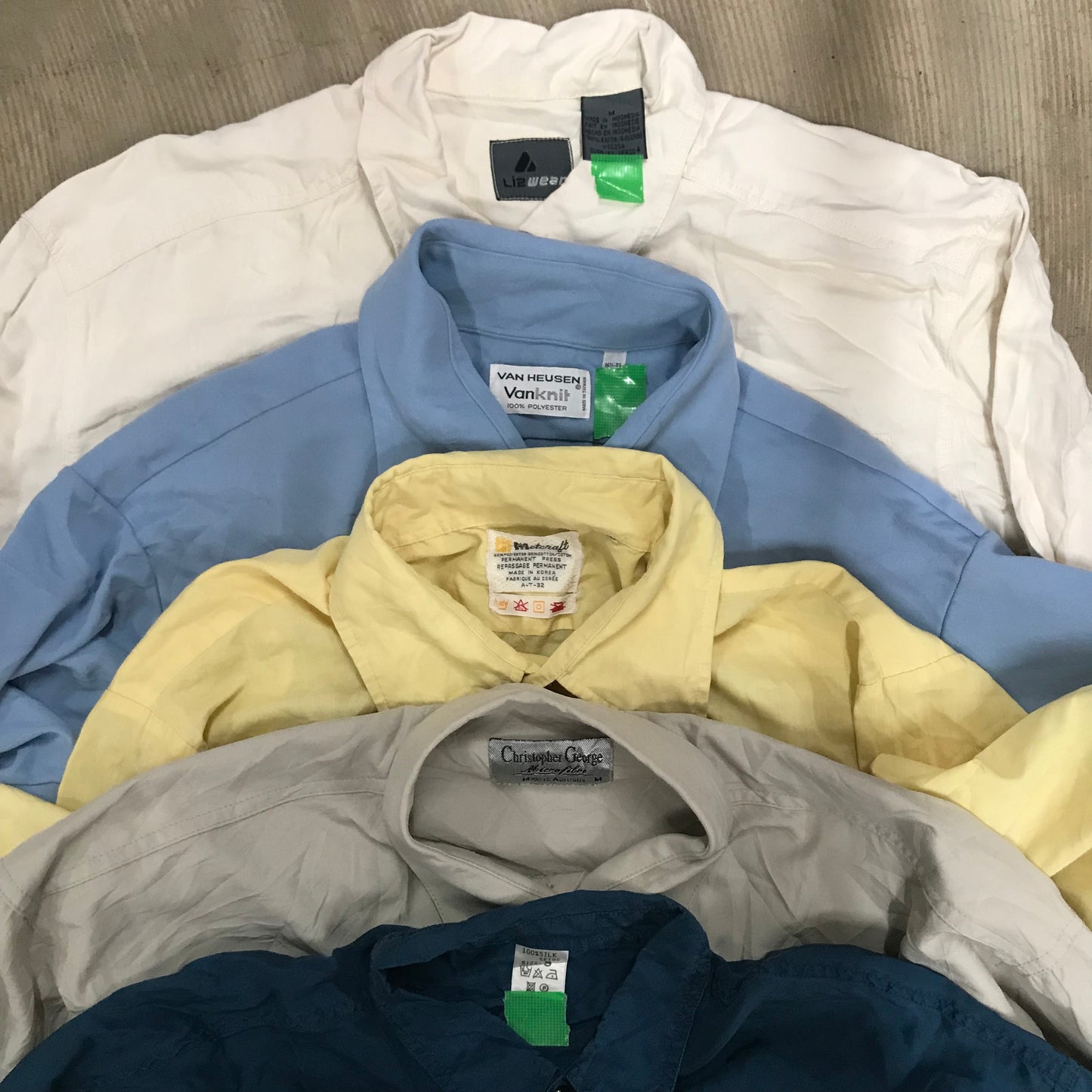 [現物] 長袖テロシャツ/ポリ/シルク/レーヨン 20pcs H0727002