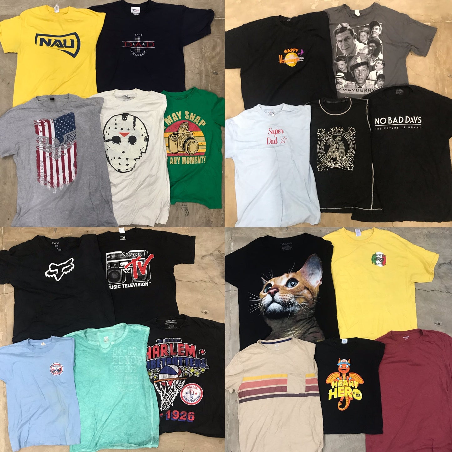 [現物] アメカジプリントTシャツ 20pcs G0730003