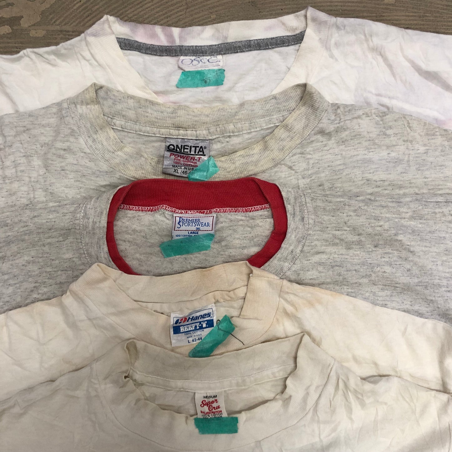 [現物] 90s 白Tシャツ(シミあり) 20pcs E0713006