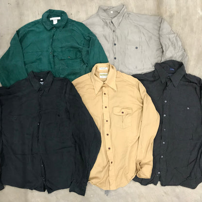 [現物] 長袖テロシャツ/ポリ/シルク/レーヨン 20pcs H0727002