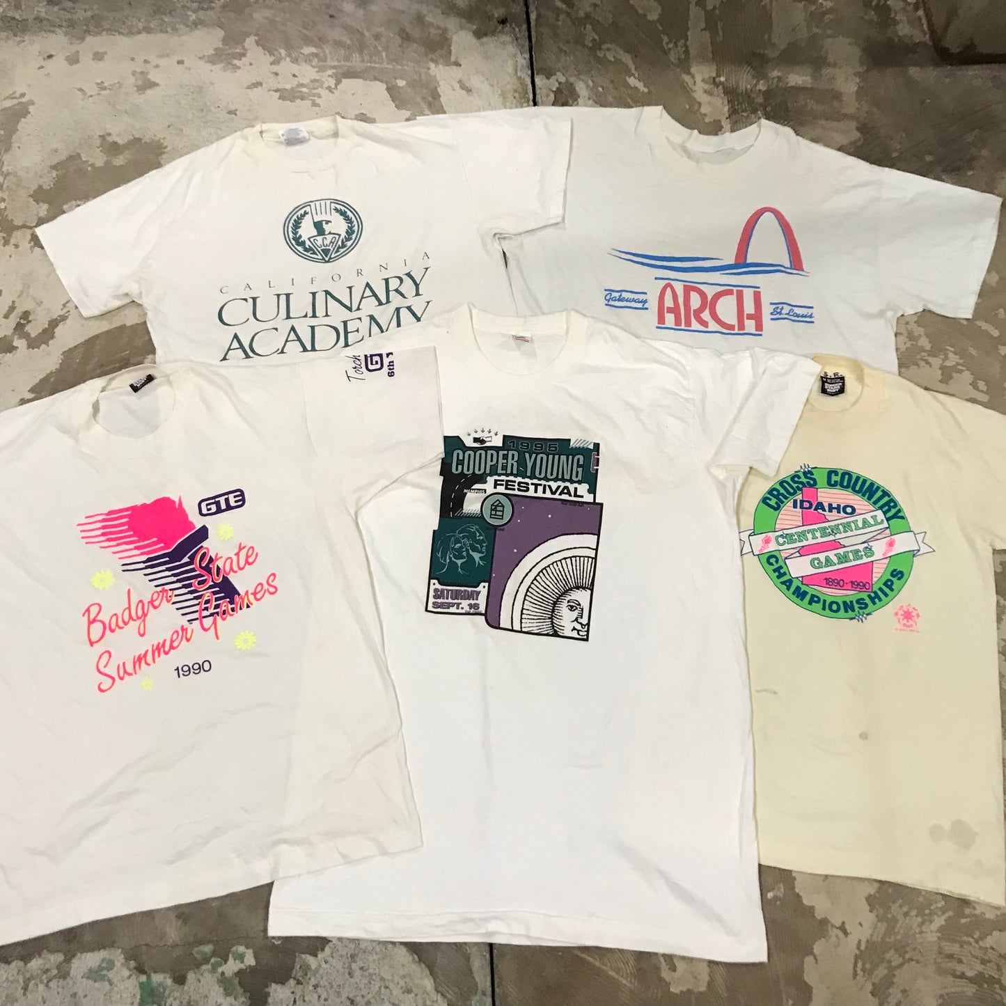 [現物] 90s 白系Tシャツ(シミあり) 20pcs D0622005